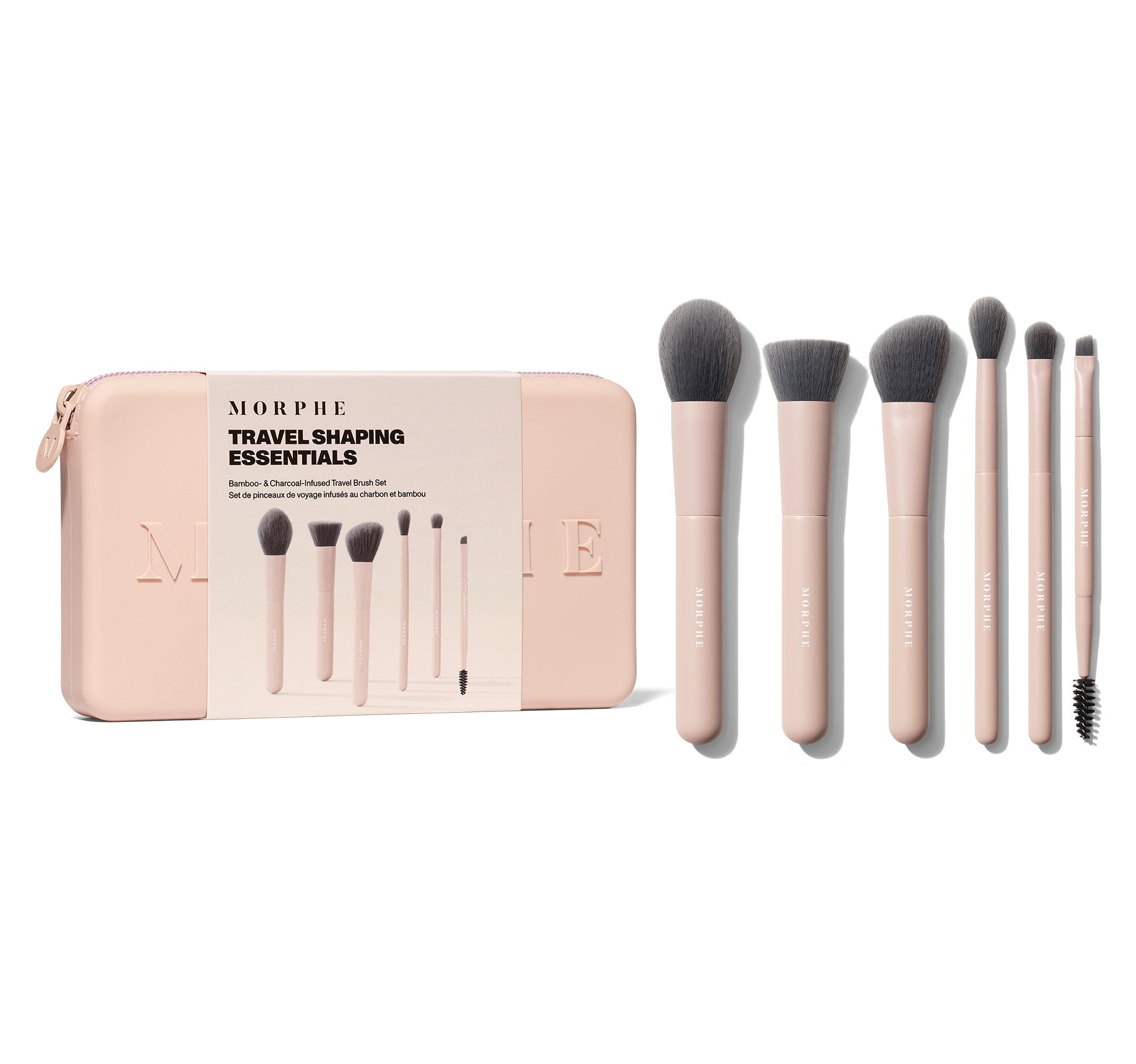 Travel Shaping Essentials Bamboo & Charcoal Infused Travel Brush Set - Image 7