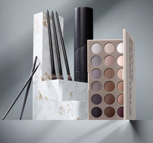 18CT Matte Essentials Artistry Palette - stylized open palette with Vegan Brush set-view-9