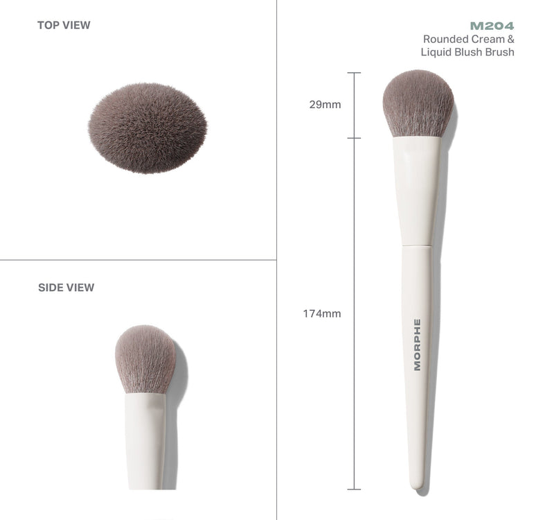 M204 Rounded Cream & Liquid Blush Brush - Image 4 out of 5