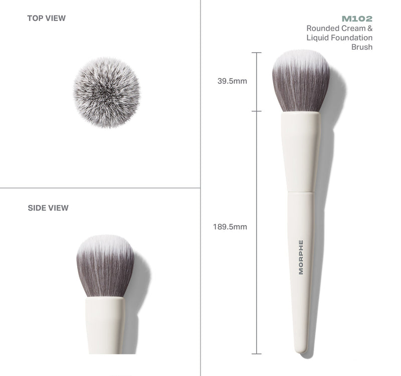 M102 Rounded Cream & Liquid Foundation Brush - Image 3 out of 7