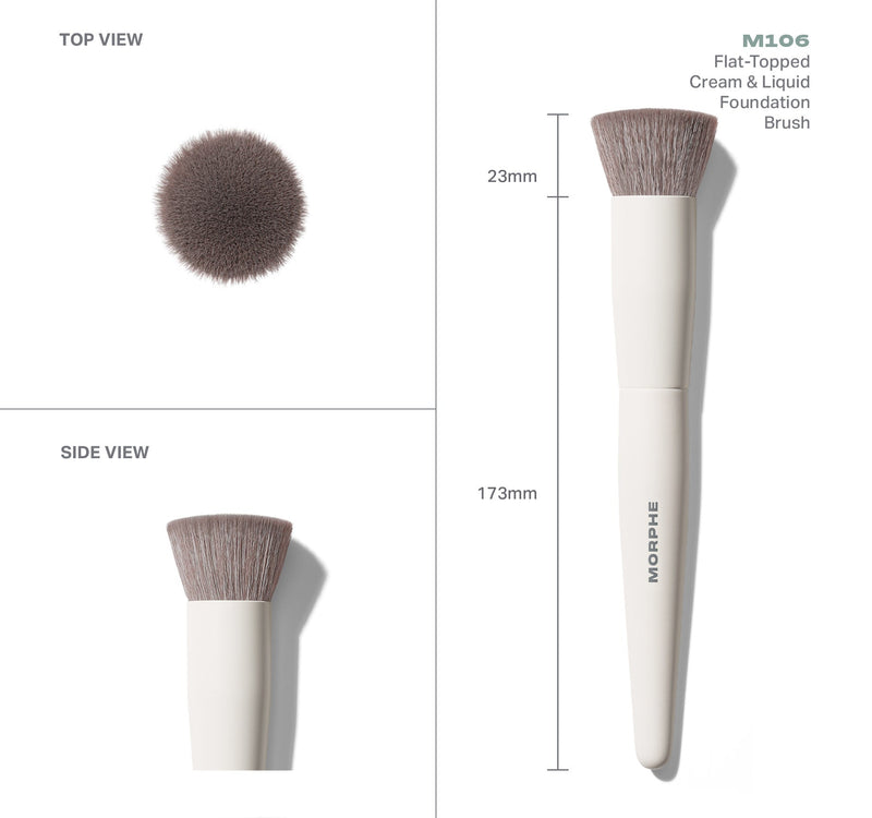 M106 Flat-Topped Foundation Brush - Image 4 out of 5