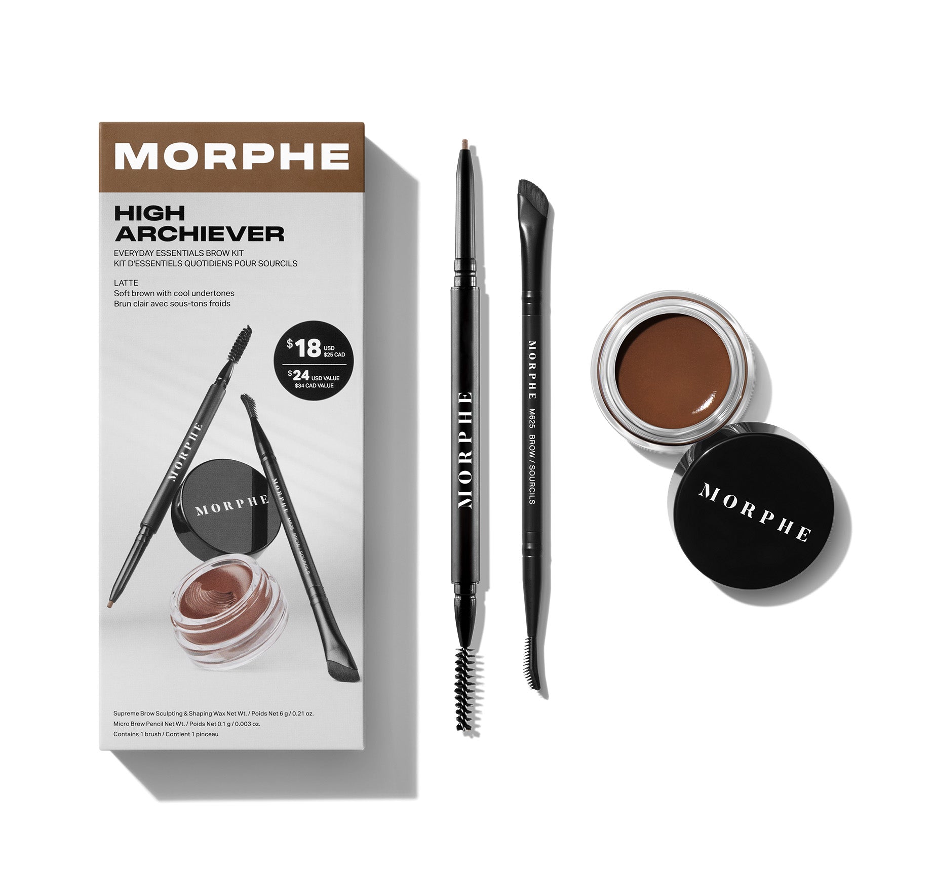 High Archiever Everyday Essentials Brow Kit - Latte - Image 1