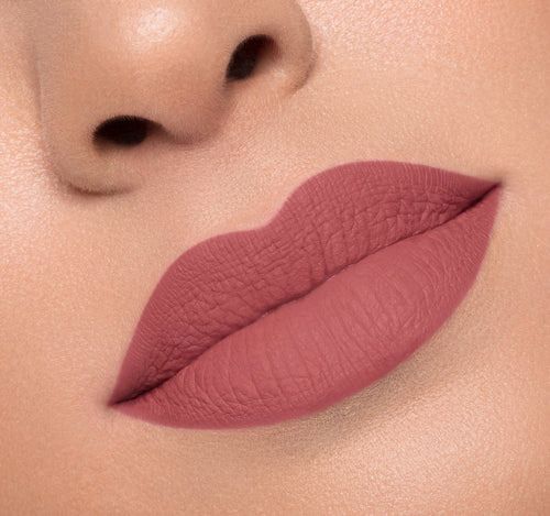 MATTE LIQUID LIPSTICK - JEALOUSY ON MODEL, view larger image-view-3