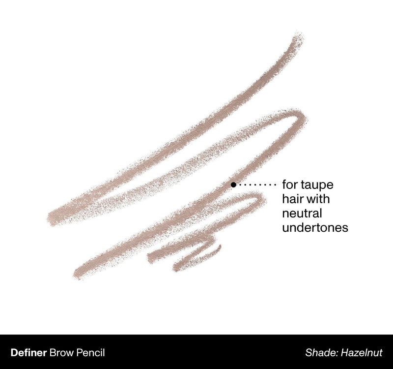 Definer Dual-Ended Brow Pencil & Spoolie - Hazelnut - Image 2