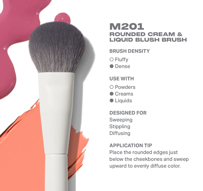 M201 Rounded Cream & Liquid Blush Brush - Image 2