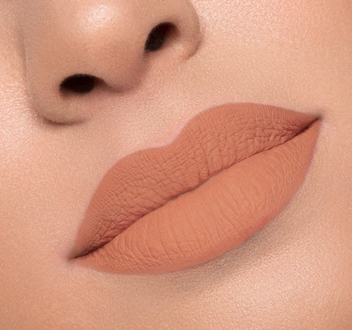MATTE LIQUID LIPSTICK - TAUNT ON MODEL, view larger image-view-3