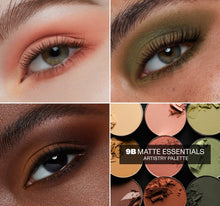 9B Matte Essentials Artistry Palette - eye macros on three different skin tones-view-4