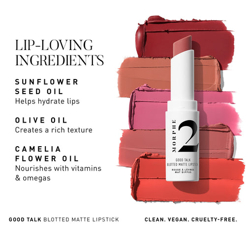 Good Talk Soft Matte Lipstick / Red Sunset - Product Infographic, view larger image-view-4