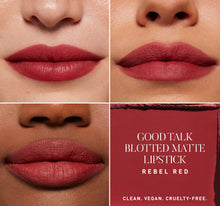 Good Talk Soft Matte Lipstick / Rebel Red - On-Figure-view-3