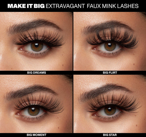 Make It Big Faux Mink Lashes. Clockwise: Big Flirt, Big Star, Big Moment, Big Dreams, view larger image-view-2
